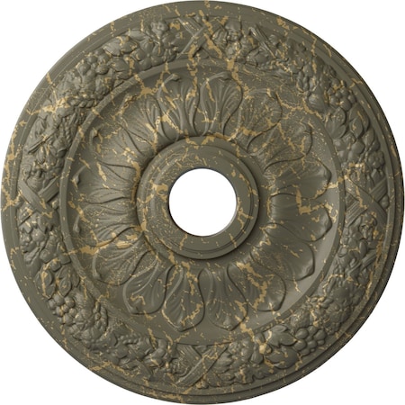 Ekena Millwork Swindon Ceiling Medallion (Fits Canopies up to 6 1/8"), 24"OD x 4"ID x 1 1/2"P, Witch Hazel Crackle CM24SWWHC